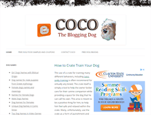 Tablet Screenshot of cocothebloggingdog.com